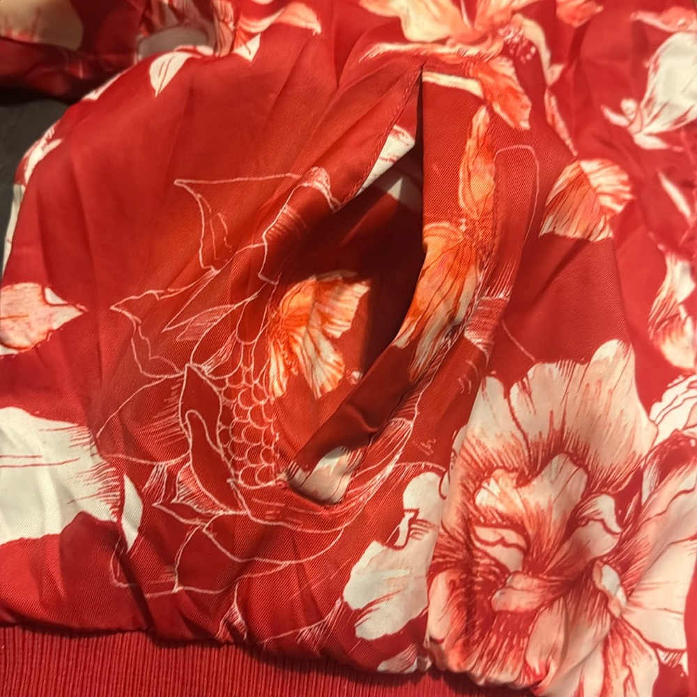 *SOLD* White Mark Floral Jacket Red/White With No Callouts Size 2X - Picture 4 of 8